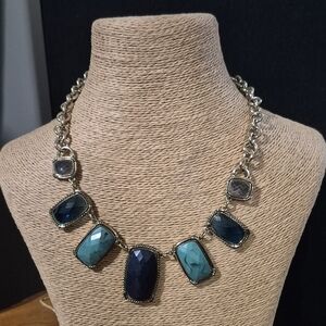 Elegant Blue Statement Necklace
